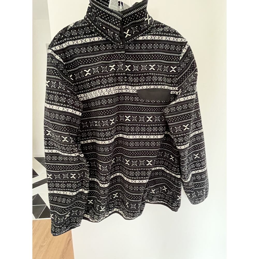 Zach's Cabin Womens L Fleece Pullover Fair  Isle   Gorpcore Oudoors Cottage